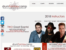 Tablet Screenshot of drumfantasycamp.com